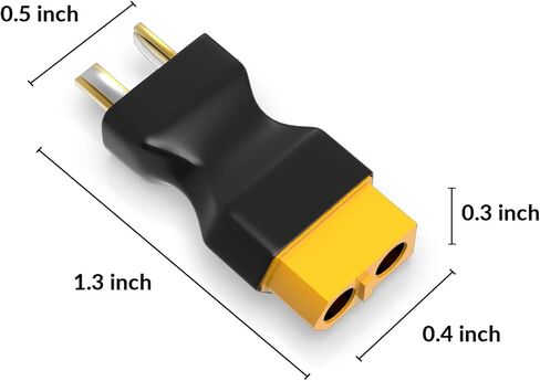 VOLANTEXRC 4PCS Plugs T Male Plug Change to XT60 Female Plug Connector Adapter No Wires RC LiPo Battery Connectors in Kuwait