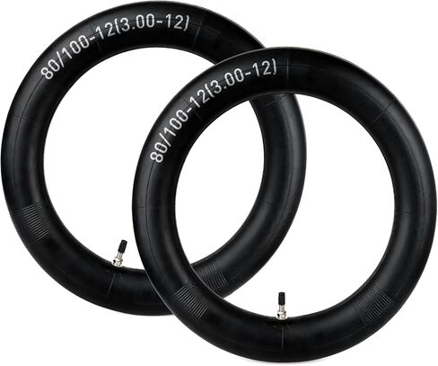 (عبوة من قطعتين) أنابيب داخلية للدراجة الترابية 3.00-12 بوصة 80/100-12 بوصة متوافقة مع Kawasaki Yamaha Dirt Pit Bike XR CRF 50 70cc TTR 90 TTR 110، Kawasaki KLX 110 سوزوكي DRZ 110 in Kuwait