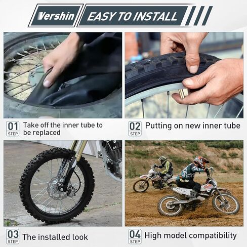 (عبوة من قطعتين) أنابيب داخلية للدراجة الترابية 3.00-12 بوصة 80/100-12 بوصة متوافقة مع Kawasaki Yamaha Dirt Pit Bike XR CRF 50 70cc TTR 90 TTR 110، Kawasaki KLX 110 سوزوكي DRZ 110 in Kuwait