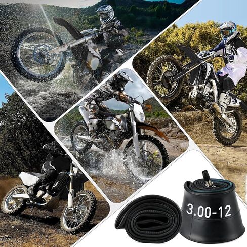 (عبوة من قطعتين) أنابيب داخلية للدراجة الترابية 3.00-12 بوصة 80/100-12 بوصة متوافقة مع Kawasaki Yamaha Dirt Pit Bike XR CRF 50 70cc TTR 90 TTR 110، Kawasaki KLX 110 سوزوكي DRZ 110 in Kuwait