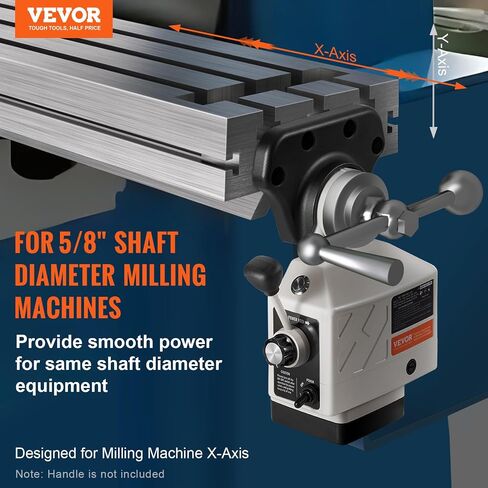 VEVOR X-Axis Power Feed for Milling Machine, 150 in-lb Torque, 0-200RPM Adjustable Rotate Speed 120V Power Table Feed Mill Feeder, for Bridgeport Some Knee Type Mills with a 5/8" End Shaft Diameter in Saudi Arabia