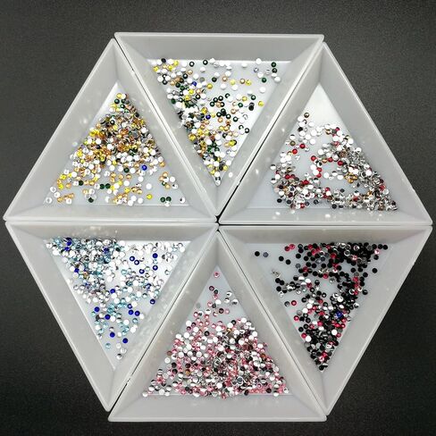 20pcs White Triangle Bead Sorting Trays, Magical Tray for Rhinestones for Flipping Flatback Rhinestones in Kuwait