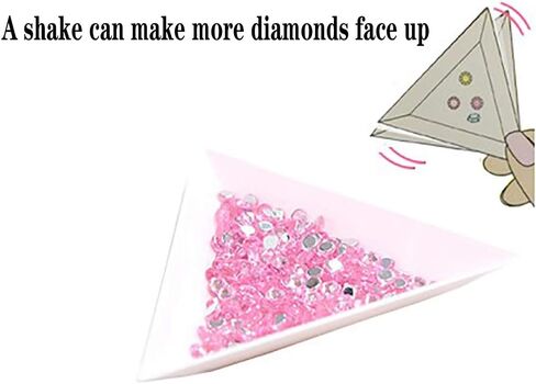 20pcs White Triangle Bead Sorting Trays, Magical Tray for Rhinestones for Flipping Flatback Rhinestones in Kuwait
