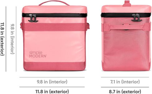 Simple Modern Day Cooler for 12 Cans | Soft Cooler Bag Insulated Ice Chest with Carrying Strap & Handle | Lunch Box for Travel, Camping, Work, Beach, Picnic, Game Day | 11 Liter | Salmon in Saudi Arabia