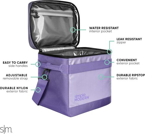 Simple Modern Day Cooler for 12 Cans | Soft Cooler Bag Insulated Ice Chest with Carrying Strap & Handle | Lunch Box for Travel, Camping, Work, Beach, Picnic, Game Day | 11 Liter | Salmon in Saudi Arabia
