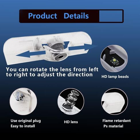 uuakarin 2PCS أضواء جهاز عرض شعار باب السيارة LED أضواء الظل الشبح أضواء البركة متوافقة مع ماكسيما 2016-2022 (سيارة ماكسيما) in Kuwait