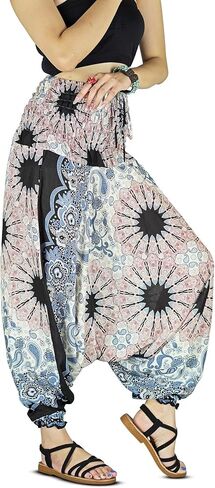 Your Cozy Harem Pants for Women Hippie Clothes Hammer Pants Jumpsuit Casual Loose Beach Sweatpants Baggy Boho Yoga Trousers in Saudi Arabia