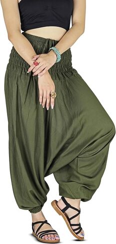 Your Cozy Harem Pants for Women Hippie Clothes Hammer Pants Jumpsuit Casual Loose Beach Sweatpants Baggy Boho Yoga Trousers in Saudi Arabia