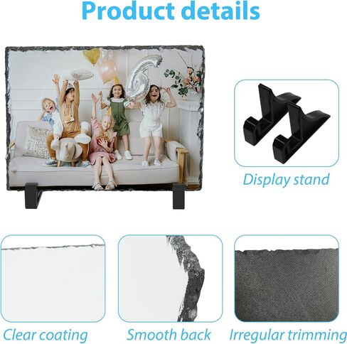 4 عبوات من ألواح التسامي مقاس 6 بوصة × 8 بوصة، لوحة صور بالتسامي، إطار صورة حجري مخصص، فراغات التسامي مع حامل عرض للديكور المنزلي الإبداعي، تذكار، سطح المكتب بنفسك in Kuwait