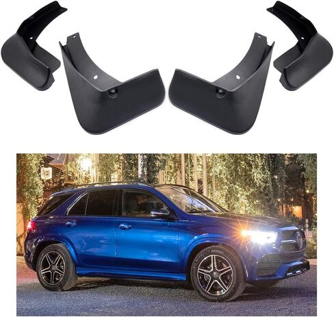واقيات الطين، واقيات الطين، واقيات الرذاذ متوافقة مع 2020-2024 Mercedes-Benz GLE 350 GLE 450 GLE 580 w/AMG-Line (بدون لوحات تشغيل)، طقم واقي الطين 4 قطع، أسود in Saudi Arabia
