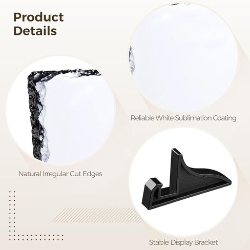 10 قطع من ألواح التسامي الفارغة، 7.9 بوصة × 5.9 بوصة، إطار صورة مستطيل لنقل الحرارة، ألواح حجرية صخرية، ألواح فارغة للتسامي لنقل الصور بالضغط الحراري، ألواح DIY مع حاملات العرض in Kuwait