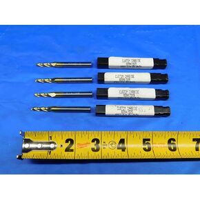 M & J Tooling LLC 4 PCS 2 Degree 5/32-1/4 O.D. 3/4 LOC 2.535 OAL TIN Tapered Carbide END Mill - BR3646BR3 in Kuwait