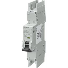 Siemens 5SJ41117HG42 Miniature Circuit Breaker, UL 489 Rated, 1 Pole Breaker, 5 Ampere Maximum, Tripping Characteristic C, DIN Rail Mounted, Type NSJ, 277 VAC, 60 VDC in Kuwait