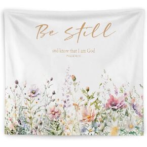 Wnagt Western Christian Tapestry Wall Hanging ، ديكور الجدار الديني ، مزامير 73:26 BIBLE VERSE CHRISTION WALLING BLANEET DICT لغرفة صلاة غرفة المعيشة ، غرفة نوم 50 × 60 بوصة in Kuwait