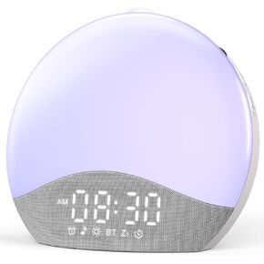 إنذار الخشب البيئي للحبوب الخشبية على مدار الساعة ، آلة صوت الضوضاء البيضاء ، مصابيح المزامنة الموسيقية ، أزرار إضاءة خلفية مطورة لغرف النوم ، 26 أصواتًا مهدئة ، أضواء ليلية 17 ، تستيقظ للضوء للنوم الثقيل in Kuwait