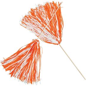 Fun Express - 2tone Spirit PoM-Org/wht - Toys - Active Play - Pom - Poms - 24 Pieces in Saudi Arabia