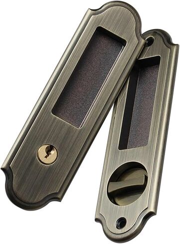 Sliding Door Lock Silver Golden for Office Bathroom Accessory Door Hardware DIY Rarelock MS420 1Pcs(Silver) in Kuwait