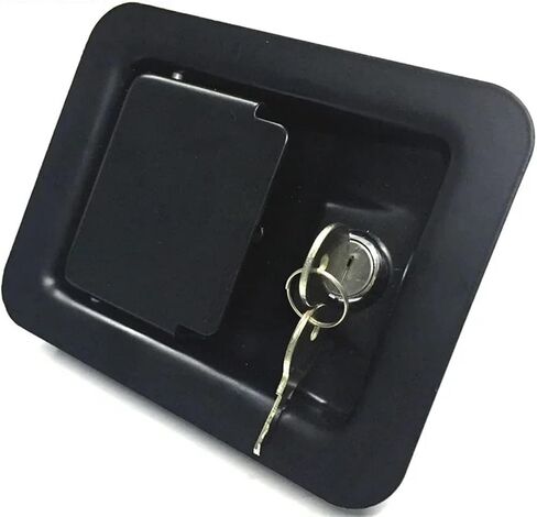 مقبض قفل مفتاح مجلس الوزراء للشاحنة Truct Trunk Train Bus Bus Electronical Box Locker Rarelock MS209 1PCS (Black) in Saudi Arabia