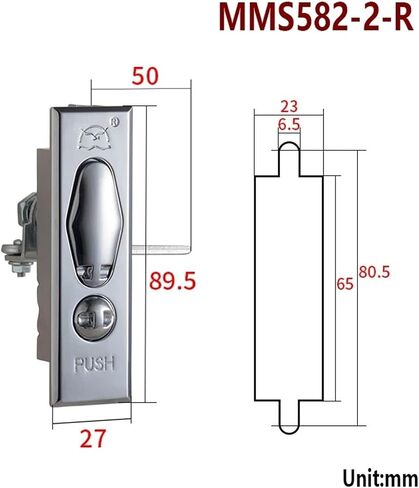 Handle Cabinet Key Lock Zinc Alloy for Bus Truck Car Plane Metering Lock Electric Cabinet Lock MS582 1Pcs(582-2-R) in Kuwait