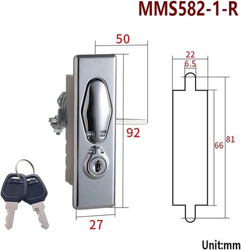 Handle Cabinet Key Lock Zinc Alloy for Bus Truck Car Plane Metering Lock Electric Cabinet Lock MS582 1Pcs(582-2-R) in Saudi Arabia