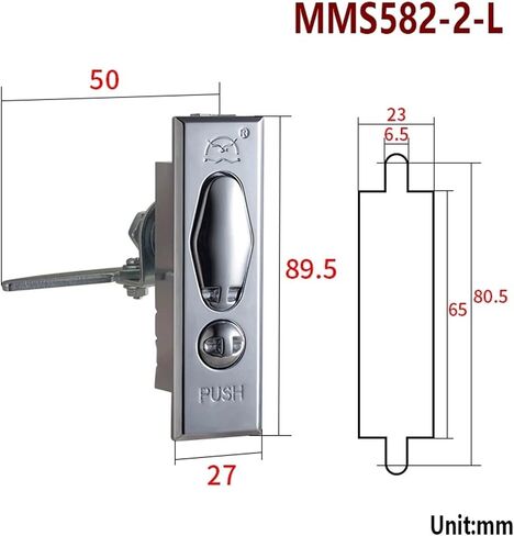 Handle Cabinet Key Lock Zinc Alloy for Bus Truck Car Plane Metering Lock Electric Cabinet Lock MS582 1Pcs(582-2-R) in Kuwait