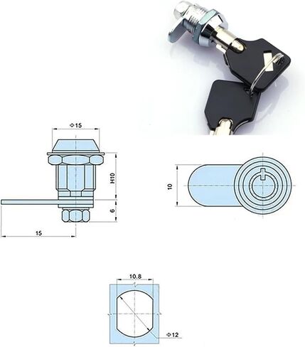 Mini Cabinet Tubular Cam Lock Pinball Lock Attendance Lock Game Machine Lock Communication Cabinet File Cabinet Lock MA094 1Pcs(B) in Saudi Arabia