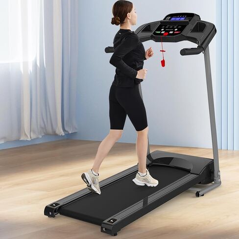 Treadmill with Incline for Home 265 lbs Weight Capacity, Foldable with 3 Levels Incline, 0.5-7.5mph, 2.5HP Quite Portable Treadmill for Home and Office Small Space, Black in Saudi Arabia