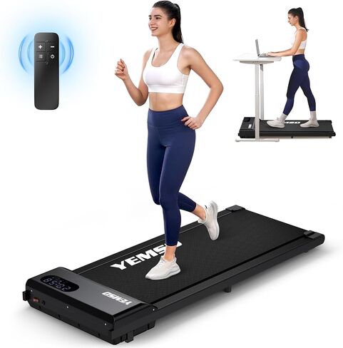 Walking Pad, Under Desk Treadmill for Home and Office, 330 Lbs Capacity, 3 in 1 Portable Treadmill with Remote Control, Classic Black in Saudi Arabia