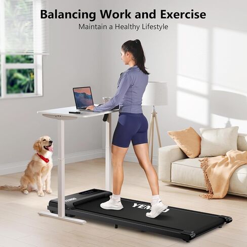 Walking Pad, Under Desk Treadmill for Home and Office, 330 Lbs Capacity, 3 in 1 Portable Treadmill with Remote Control, Classic Black in Saudi Arabia