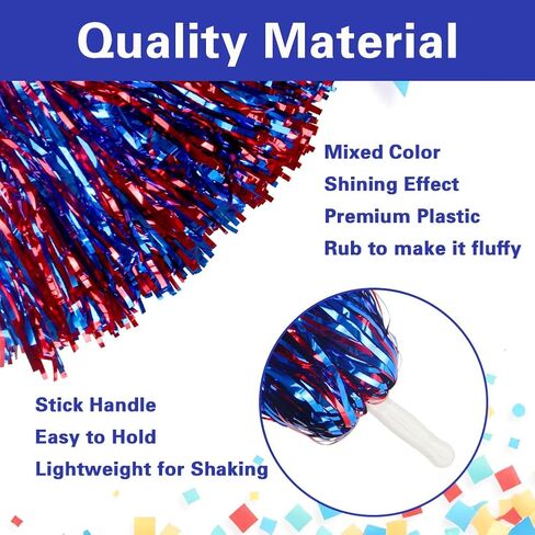 Lovecheer 24pcs/100pcs Pom Poms التشجيع للمشجعين لكرة السلة لكرة السلة Sport Team Spirit New Year Party Dance Gerform in Kuwait