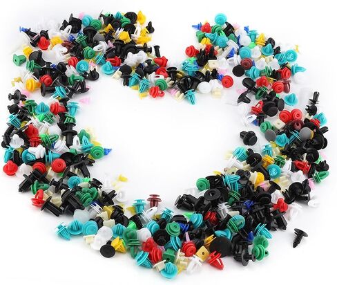 Car Door Trim Bumper Fastener Retainer Rivet Push Pin Kit Assorted 300g 20 30 Types Premium Automotive Plastic Universal Fitment Multi Color in Saudi Arabia