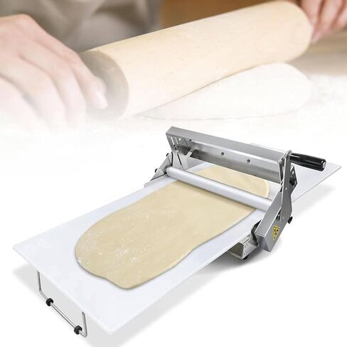 Adjustable Folding Dough Sheeter for Croissants, Pizza & Pasta - Manual Countertop Pastry Roller with Non-Stick PE Panel, 0-25mm Thickness, 40×90cm Size in Saudi Arabia