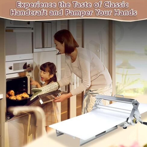 Adjustable Folding Dough Sheeter for Croissants, Pizza & Pasta - Manual Countertop Pastry Roller with Non-Stick PE Panel, 0-25mm Thickness, 40×90cm Size in Saudi Arabia
