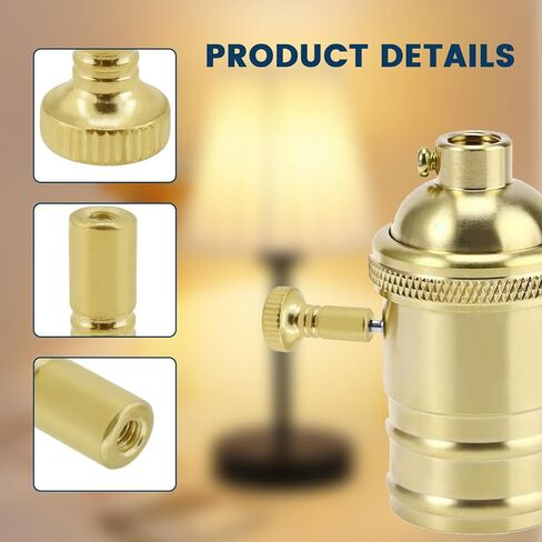 8 Pcs Lamp Switch Knob, Metal Turn On/Off Light Switch Knobs Replacement, Standard Size Twist Switchs Knobs (Gold) in Saudi Arabia