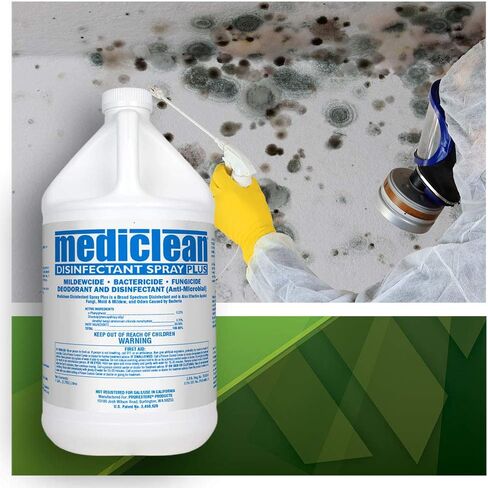 Prorestore Mediclean Praysant Pray Plus ، مطهر الطيف العريض للمتحترم للعفن ، العفن ، يقتل الكائنات الحية التي تسبب الرائحة ، وتطهيرها بعد الفيضانات ، MDSP ، 1-GAL ، 4 PK (221522000) in Saudi Arabia