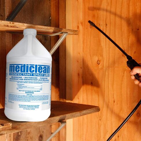 Prorestore Mediclean Praysant Pray Plus ، مطهر الطيف العريض للمتحترم للعفن ، العفن ، يقتل الكائنات الحية التي تسبب الرائحة ، وتطهيرها بعد الفيضانات ، MDSP ، 1-GAL ، 4 PK (221522000) in Saudi Arabia
