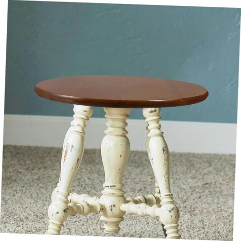 Aboofan Round Stool Sent Presention Smooth Rubberwood Surface Vintage Color Wood Stool Seat for Home Restaurant Offect in Saudi Arabia
