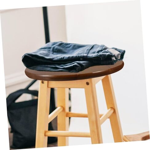 Aboofan Round Stool Sent Presention Smooth Rubberwood Surface Vintage Color Wood Stool Seat for Home Restaurant Offect in Saudi Arabia
