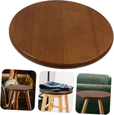 Aboofan Round Stool Sent Presention Smooth Rubberwood Surface Vintage Color Wood Stool Seat for Home Restaurant Offect in Saudi Arabia