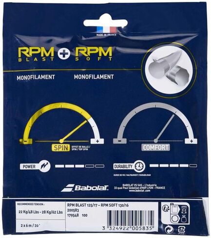 Babolat RPM Blast 17 + RPM Soft 16 Hybrid Tennis String in Saudi Arabia