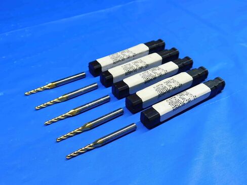 M & J Tooling LLC 5 PCS 2 درجة 3/32-3/16 O.D. 3/4 LOC TIN TINAPED CARBIDE END MILL 3/16 Shank - BR3644BR3 in Saudi Arabia