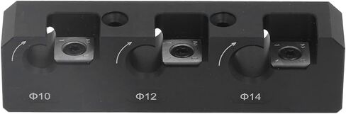 Evtscan Electric Drill Milling Dowel Round Rod Tool Tool Aluminium Aluminy Tool Black Woodworking ، مع مفتاح الربط in Kuwait