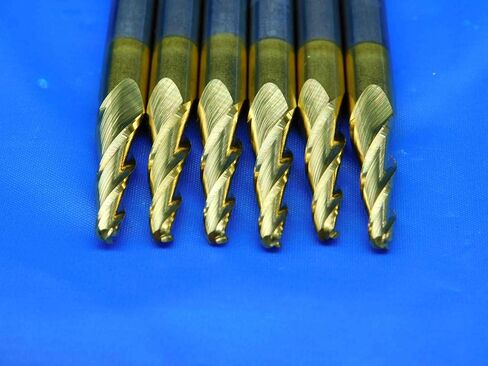 M & J Tooling LLC 6 PCS 5 درجة 1/8-1/4 O.D. 3/4 LOC 2.54 OAL TIN TIPRED CARBIDE END MILL - BR3642BR3 in Saudi Arabia