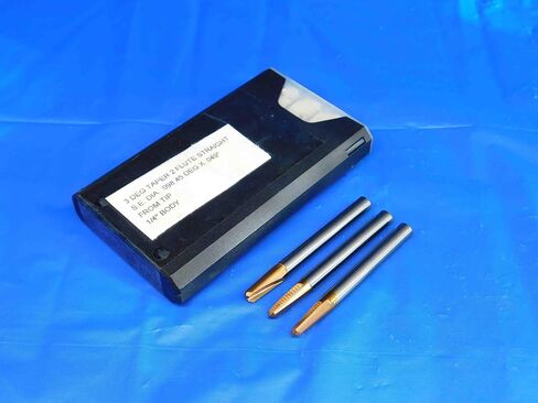 3 PCS .098 × 1/4 OD altin carbide end Mill 1/4 Shank 45 Deg x .049 " - BR3559BR3 in Saudi Arabia
