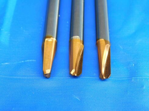 3 PCS .098 × 1/4 OD altin carbide end Mill 1/4 Shank 45 Deg x .049 " - BR3559BR3 in Saudi Arabia