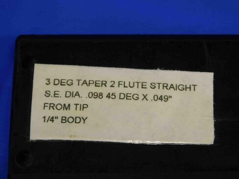 3 PCS .098 × 1/4 OD altin carbide end Mill 1/4 Shank 45 Deg x .049 " - BR3559BR3 in Saudi Arabia