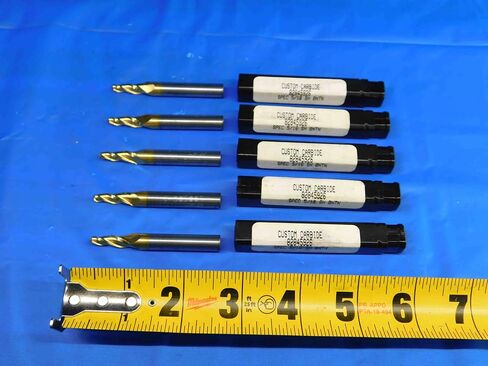 M & J Tooling LLC 5PCS جديد 5 درجة 5/32-5/16 O.D. 3/4 loc tin tin carbide end mill - br3630br3 in Saudi Arabia