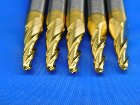 M & J Tooling LLC 5PCS جديد 5 درجة 5/32-5/16 O.D. 3/4 loc tin tin carbide end mill - br3630br3 in Saudi Arabia