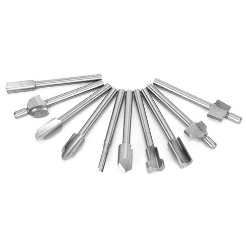 مجموعة قاطع الطحن 10pcs ، بتات النقش عالية السرعة ذات السرعة العالية ، أجهزة التوجيه بتات دوارة البتات المستقيمة in Kuwait