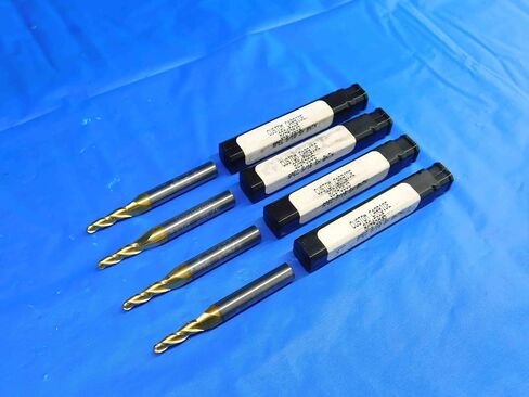 M & J Tooling LLC 4PCS New 3 Degree 5/32-5/16 O.D. 3/4 LOC TiN Coated Tapered Carbide END Mill - BR3632BR3 in Saudi Arabia